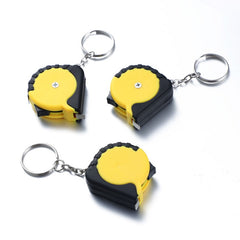 Portable 1M Mini Plastic Measure Tape Small Steel Ruler Keychain Tape Measure