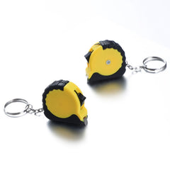 Portable 1M Mini Plastic Measure Tape Small Steel Ruler Keychain Tape Measure
