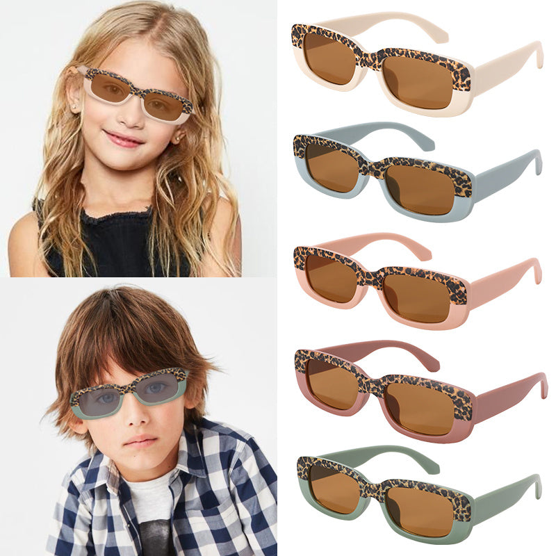 Girl's Vintage Leopard Print Sunglasses UV400