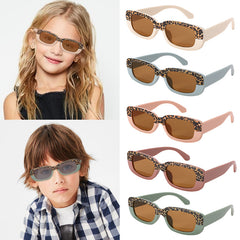 Girl's Vintage Leopard Print Sunglasses UV400