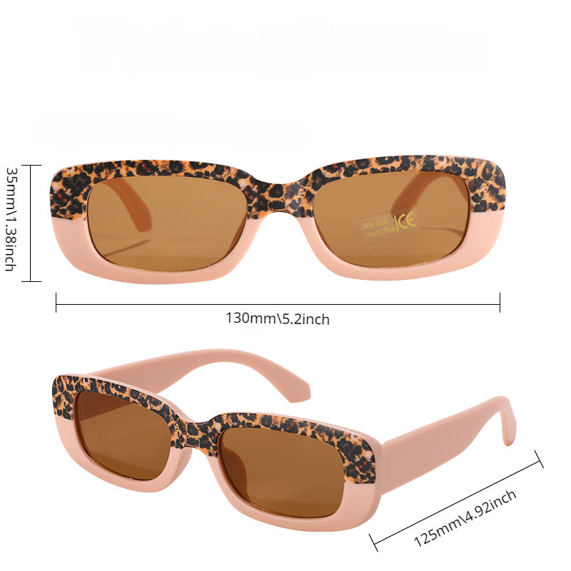 Girl's Vintage Leopard Print Sunglasses UV400