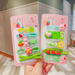 10pcs Flowers Animals Girls Decor Hair Clips for Kids