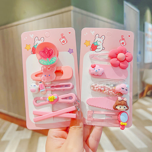 10pcs Flowers Animals Girls Decor Hair Clips for Kids