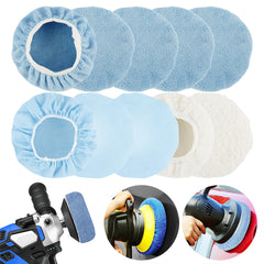 Soft Microfiber Car Polisher Pad Cover Non-slip Stretch Car Wax Cover Kit