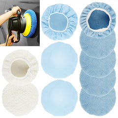 Soft Microfiber Car Polisher Pad Cover Non-slip Stretch Car Wax Cover Kit