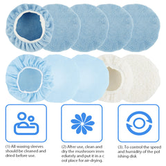 Soft Microfiber Car Polisher Pad Cover Non-slip Stretch Car Wax Cover Kit