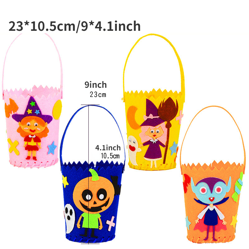 Halloween Bucket Bag Tote Kids DIY Craft Kit Candy Bag