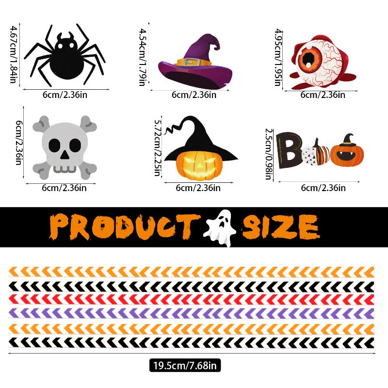 12pcs Halloween Party Decorative Straws Spider Pumpkin Witch Plug-In