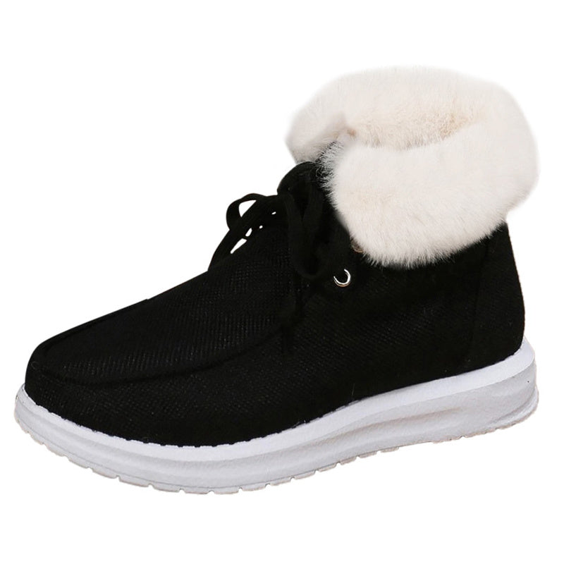 Fur Fleece Lined Thermal Snow Shoes Lightweight Winter Boat Shoes