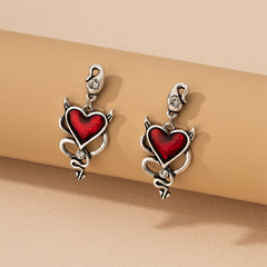 Halloween Retro Red Earrings Men's And Women's Ear Jewelry