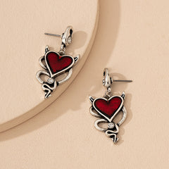 Halloween Retro Red Earrings Men's And Women's Ear Jewelry