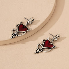 Halloween Retro Red Earrings Men's And Women's Ear Jewelry