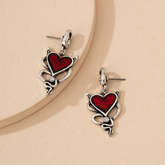 Halloween Retro Red Earrings Men's And Women's Ear Jewelry