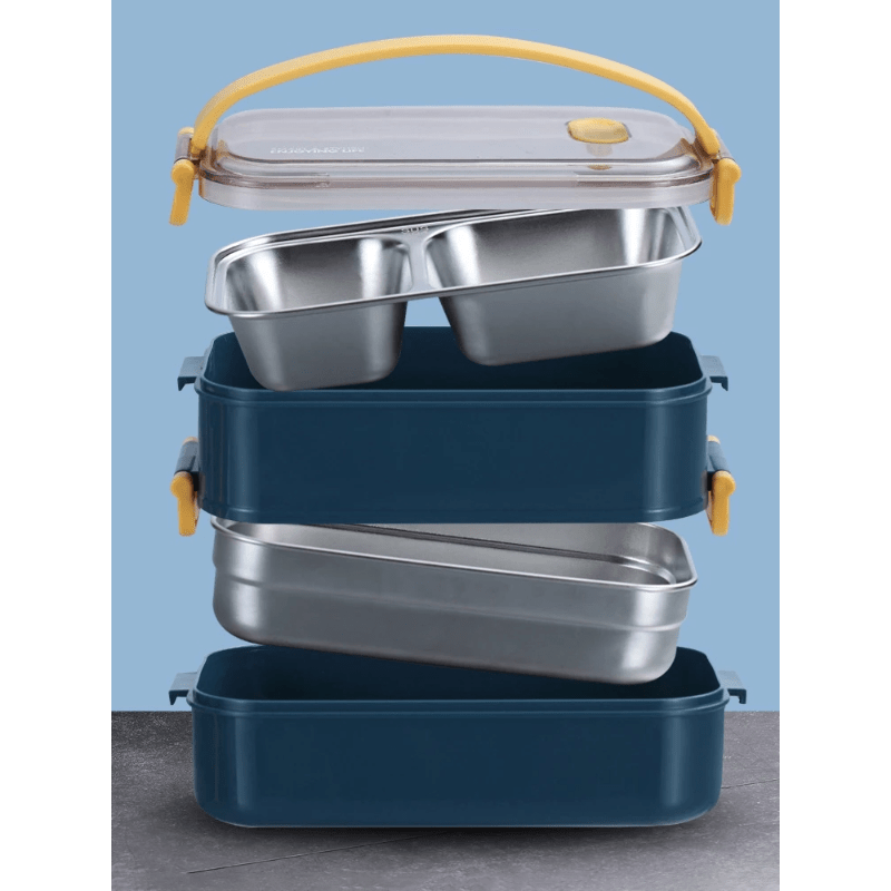 Stainless Steel Bento Box for School Canteen Lunch