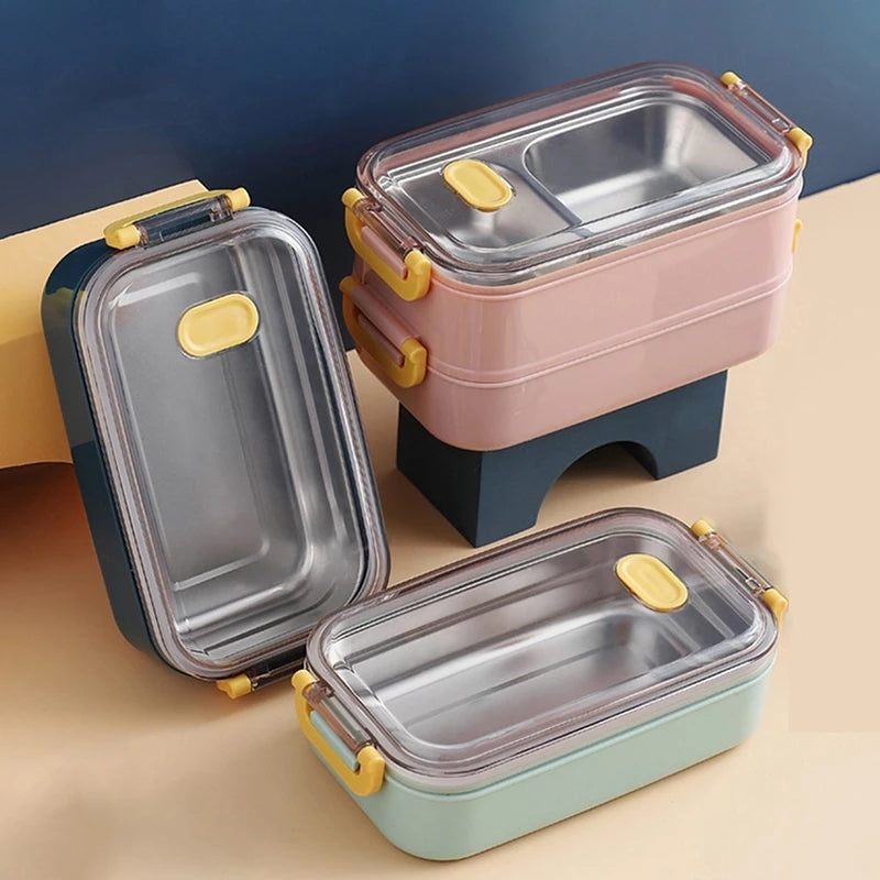 Stainless Steel Bento Box for School Canteen Lunch