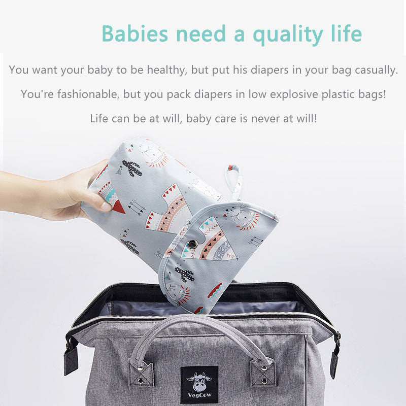 Waterproof Reusable Large Capacity Diaper Bag Handbag