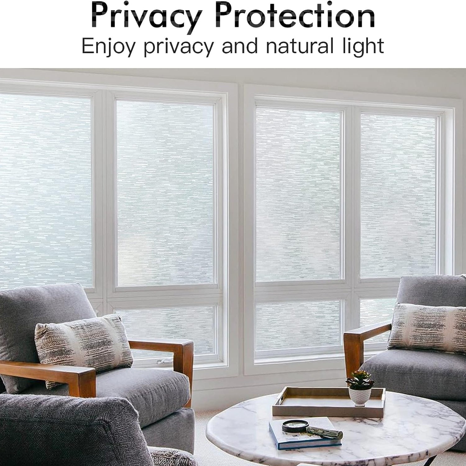 Frosted Glass Window Film - Privacy Solution for Home