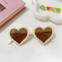 Girl's Sweet Heart Shape Sunglasses Outdoor Street Photography Classic