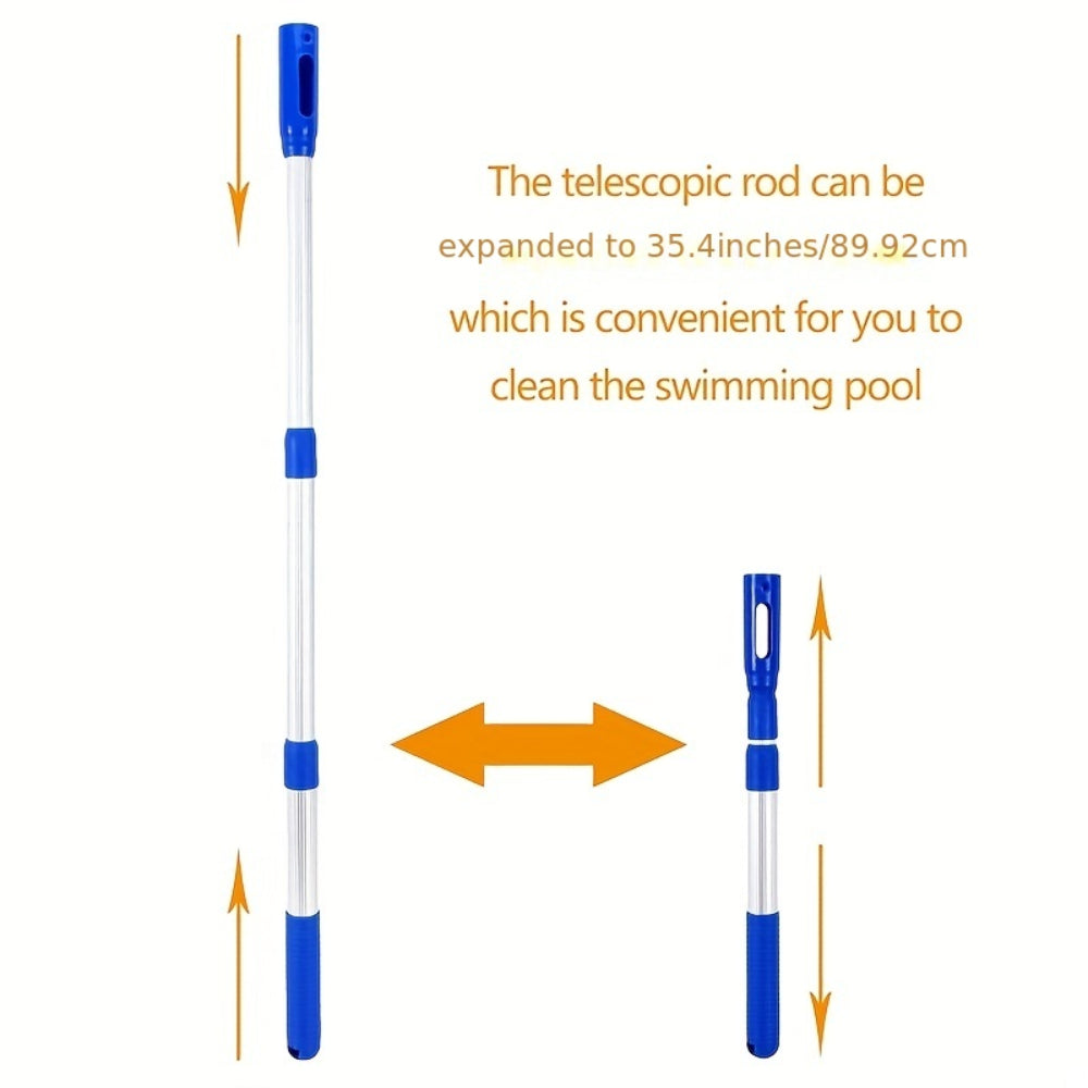 Professional Telescopic Pool Pole - Adjustable 3 Piece Aluminum