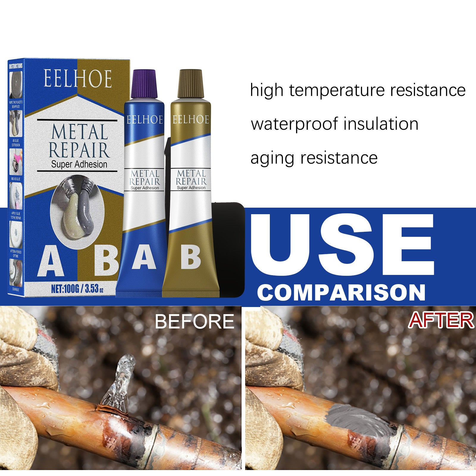 Extrusion Metal Repair Adhesive High Strength Bonding Sealant