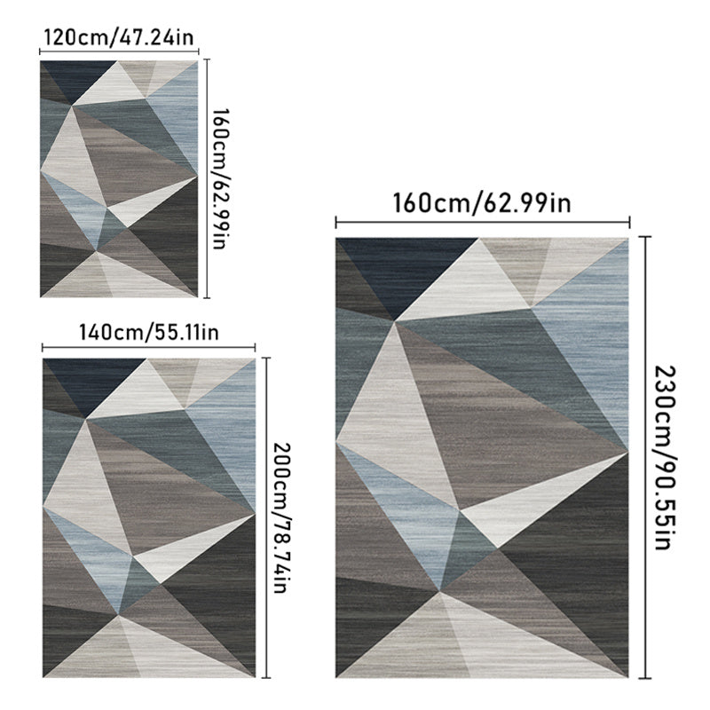 Nordic Geometric Living Room Sofa Coffee Table Carpet Light