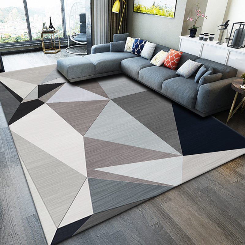 Nordic Geometric Living Room Sofa Coffee Table Carpet Light