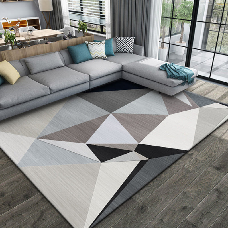 Nordic Geometric Living Room Sofa Coffee Table Carpet Light
