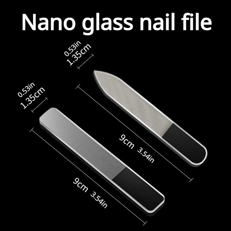 3 Pcs Nano Glass Nail Files For Natural Nails and Acrylic Nail Filer