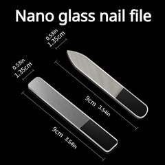 3 Pcs Nano Glass Nail Files For Natural Nails and Acrylic Nail Filer