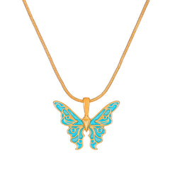 Colorful Butterfly Pendant Necklace for Girls