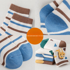 Boys Dinosaur Pattern Crew Socks for Autumn Winter