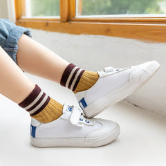 5pairs Kids Breathable Crew Socks for Boys and Girls