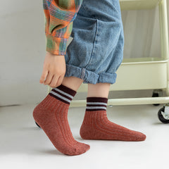 5pairs Kids Breathable Crew Socks for Boys and Girls