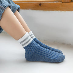 5pairs Kids Breathable Crew Socks for Boys and Girls