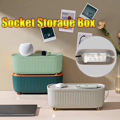 Plastic Cable Storage Box Cord Tidy Hide Cords Power Strip Organizer