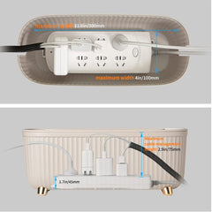 Plastic Cable Storage Box Cord Tidy Hide Cords Power Strip Organizer