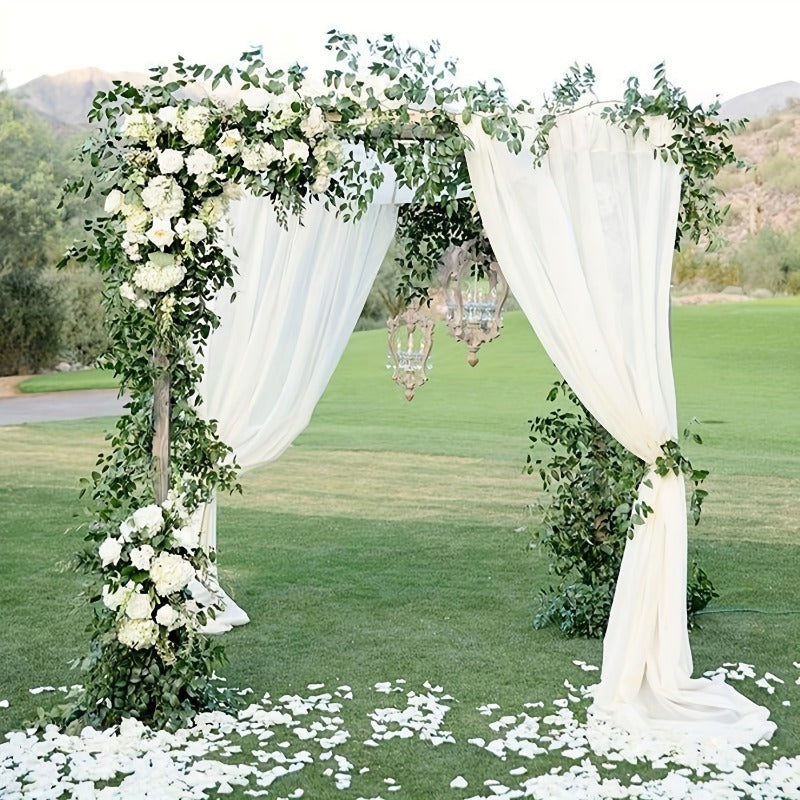 Wedding Arch Drapes 5.49m Chiffon Fabric for Ceremony Decor