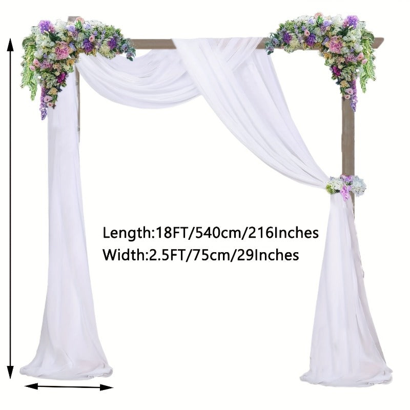 Wedding Arch Drapes 5.49m Chiffon Fabric for Ceremony Decor