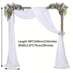 Wedding Arch Drapes 5.49m Chiffon Fabric for Ceremony Decor