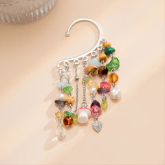 Boho Style Turquoise Crystal Mushroom Heart Ear Wrap