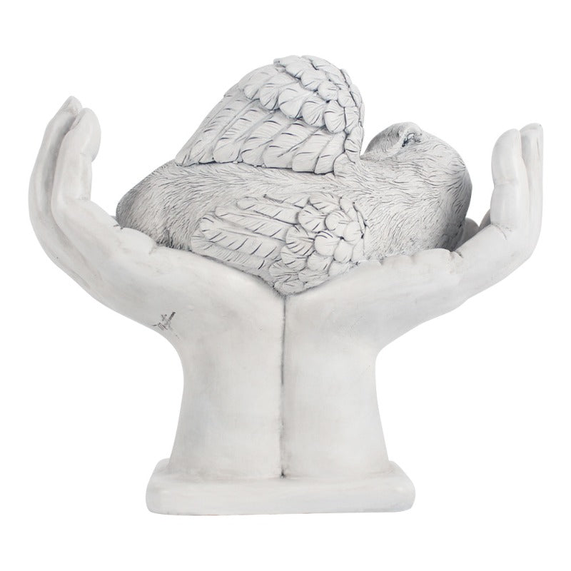 Dog Pet Grave Marker Angel Statue In God's Hands Pet Headstone