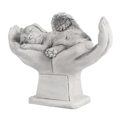 Dog Pet Grave Marker Angel Statue In God's Hands Pet Headstone