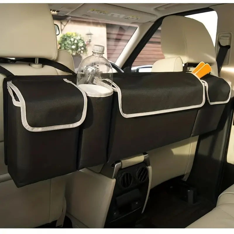 Car Trunk Hanging Organizer Backseat Storage Bag 4 Pockets 3 Straps Foldable