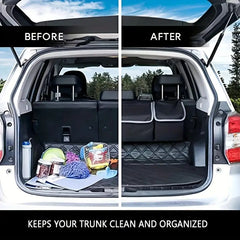 Car Trunk Hanging Organizer Backseat Storage Bag 4 Pockets 3 Straps Foldable