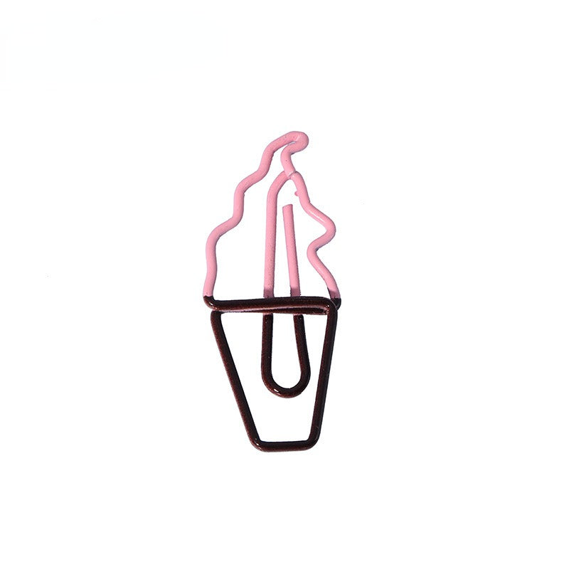 Cartoon Carrot Paperclip Fruit Bookmark Set