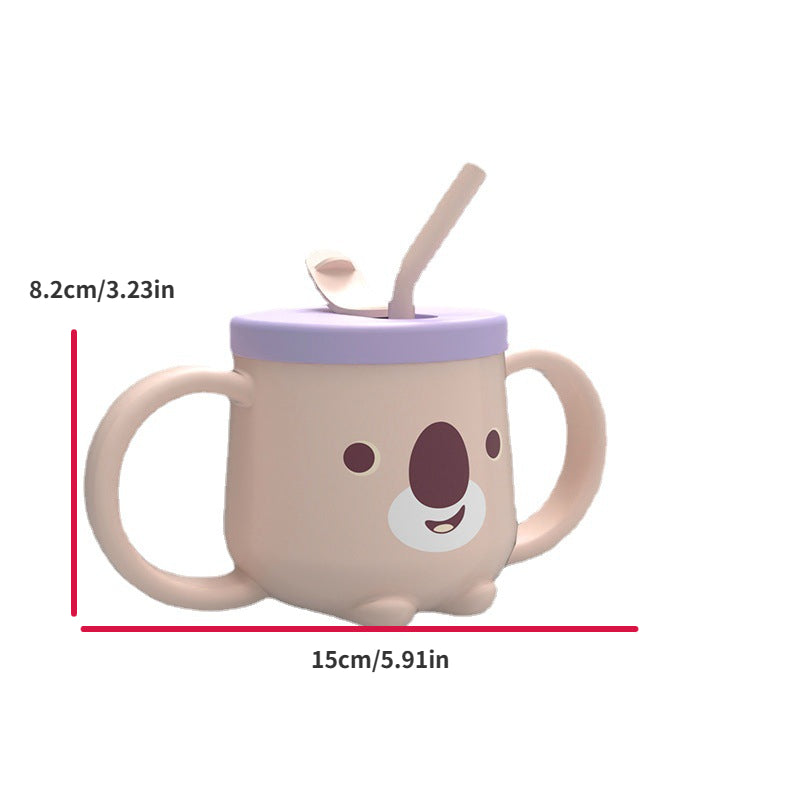 250ml Kids Stainless Steel Water Cup with Straw