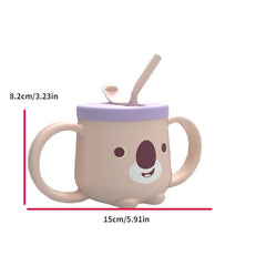 250ml Kids Stainless Steel Water Cup with Straw