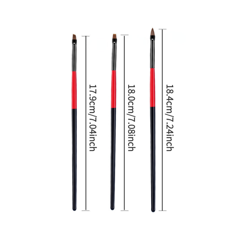 3pcs Nail Art Drawing Painting Pen Set