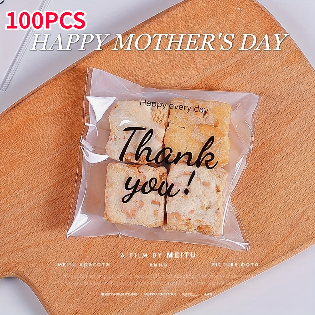 100pcs Snowflake Cookie Bags - Ideal for Mother's Thank You