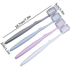 4pcs Bamboo Charcoal Thin Soft Toothbrush Adults Household Portable Travel